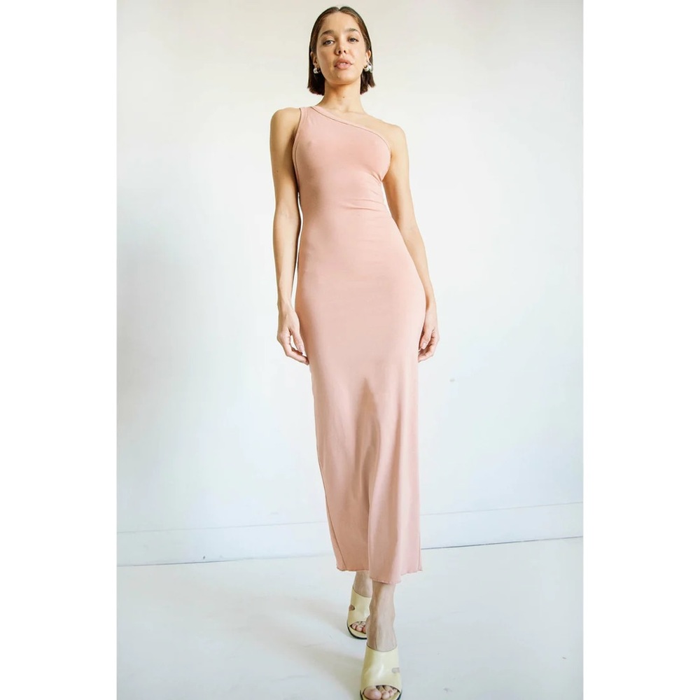 The Line By K avalon one shoulder dress blush